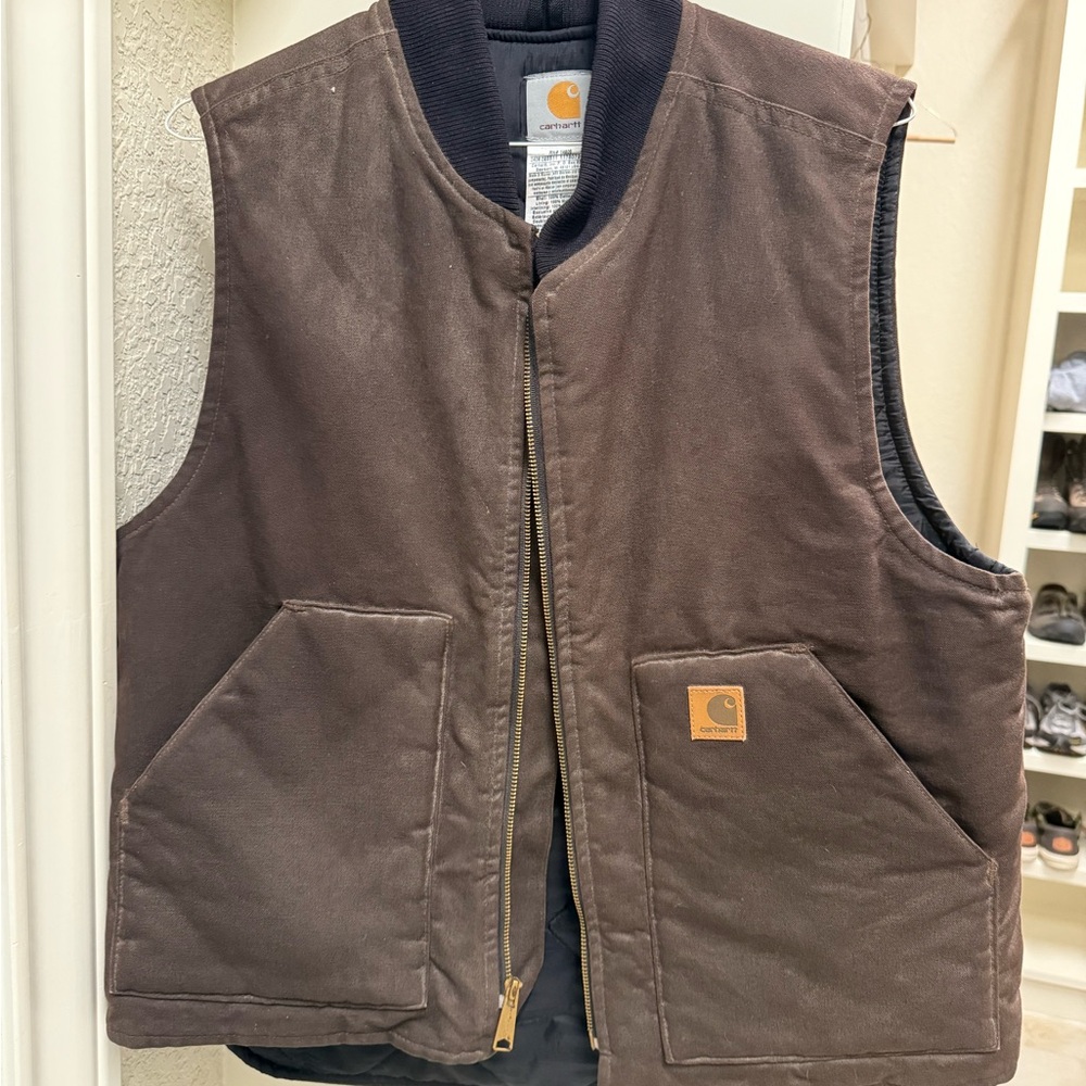Carhartt Dark Brown Quilted Vest